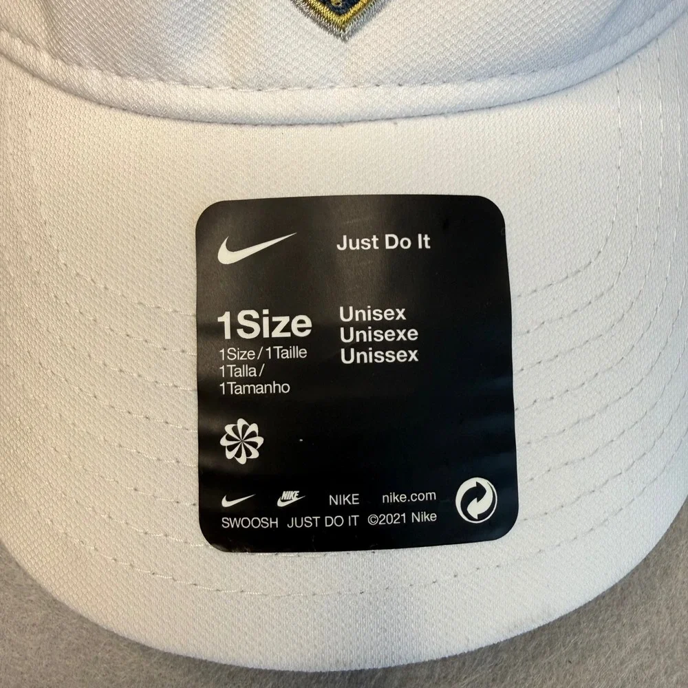 Nike NC Courage Dri-FIT Visor White NWSL Soccer Adjustable Hat NEW